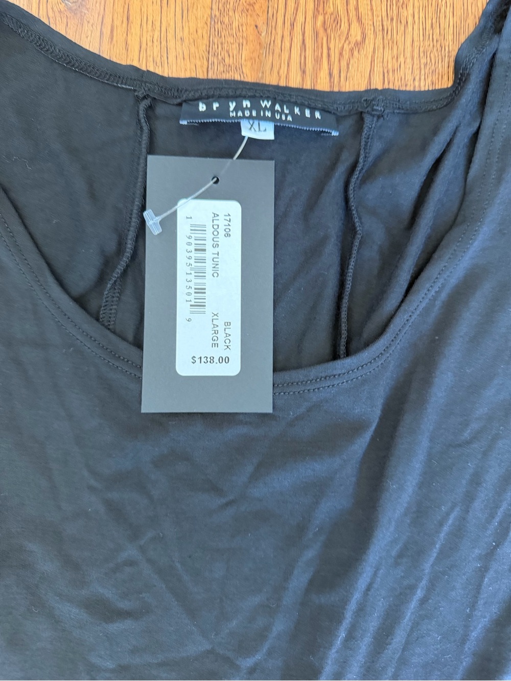 New with tags Bryn Walker ALDOUS tunic XL smoke pet free home BLACK - Picture 2 of 3